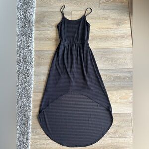 Black high-low cocktail dress